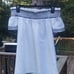 Ann Taylor Loft Small Crochet Flower Stripe Off The Shoulder Blouse S