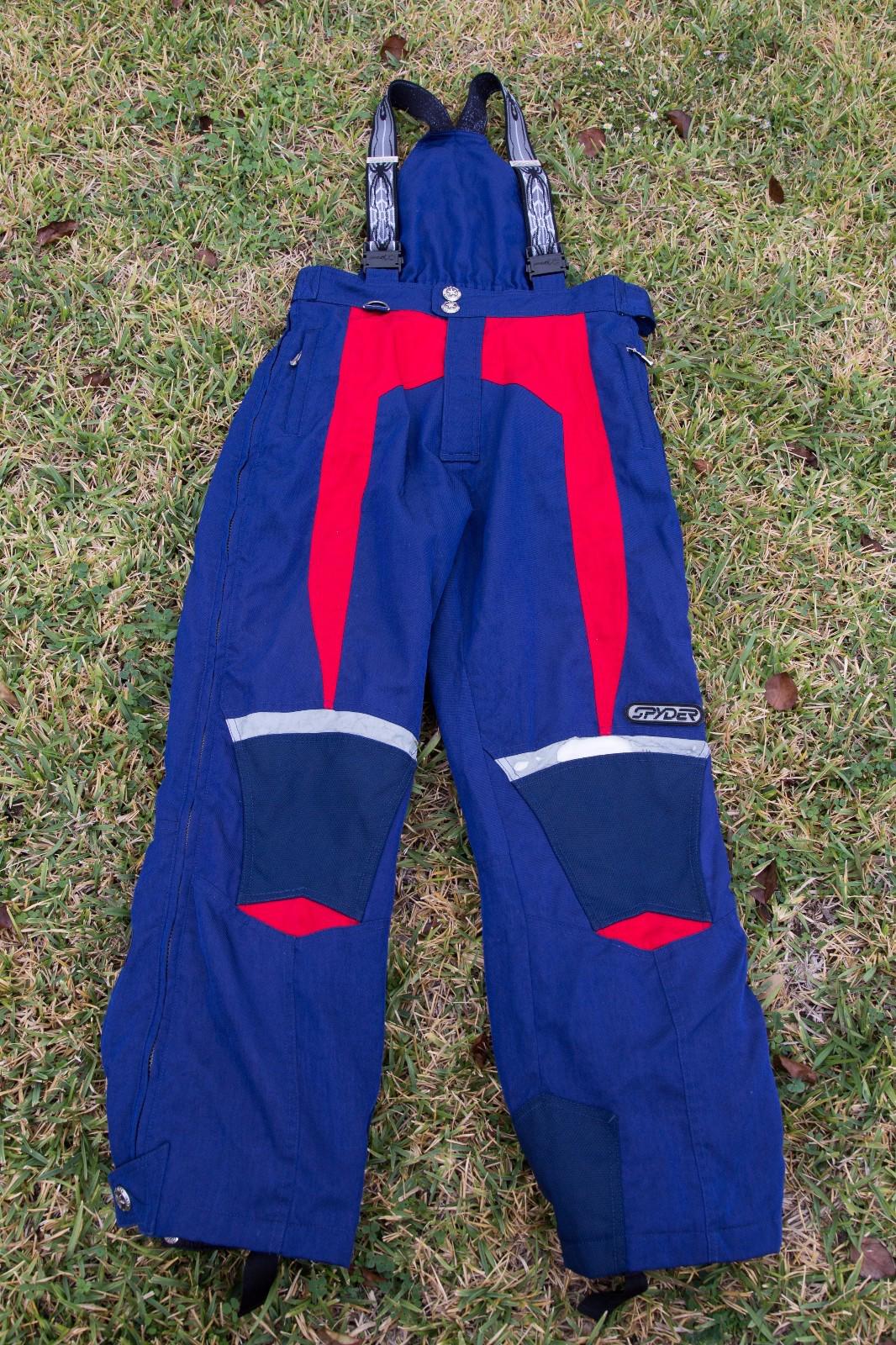 Kids /  Boys Spyder XT US SKI TEAM Red / Blue Snowboard Ski Bibs Coveralls Sz 20