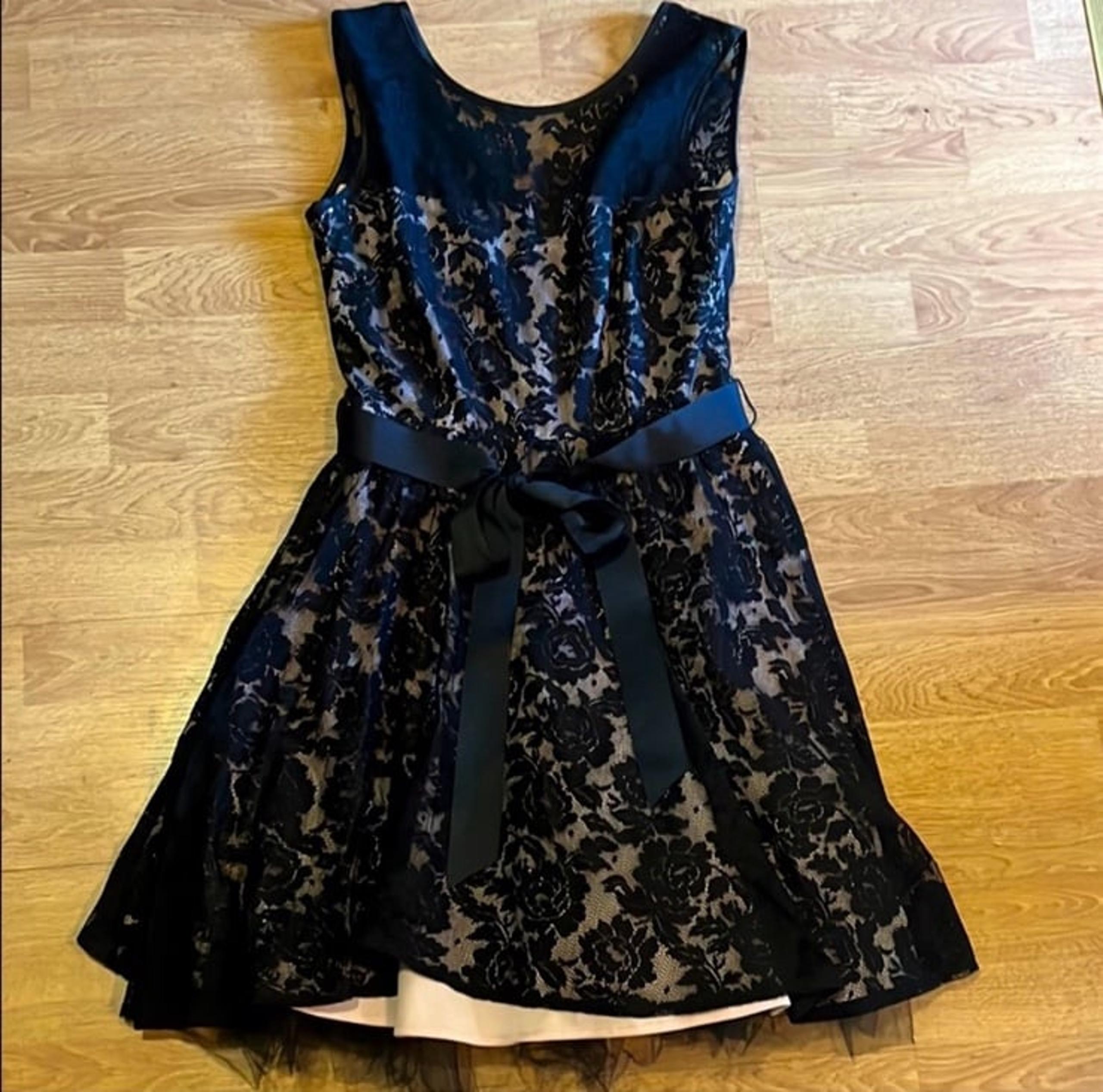 Lacy black and cream dress