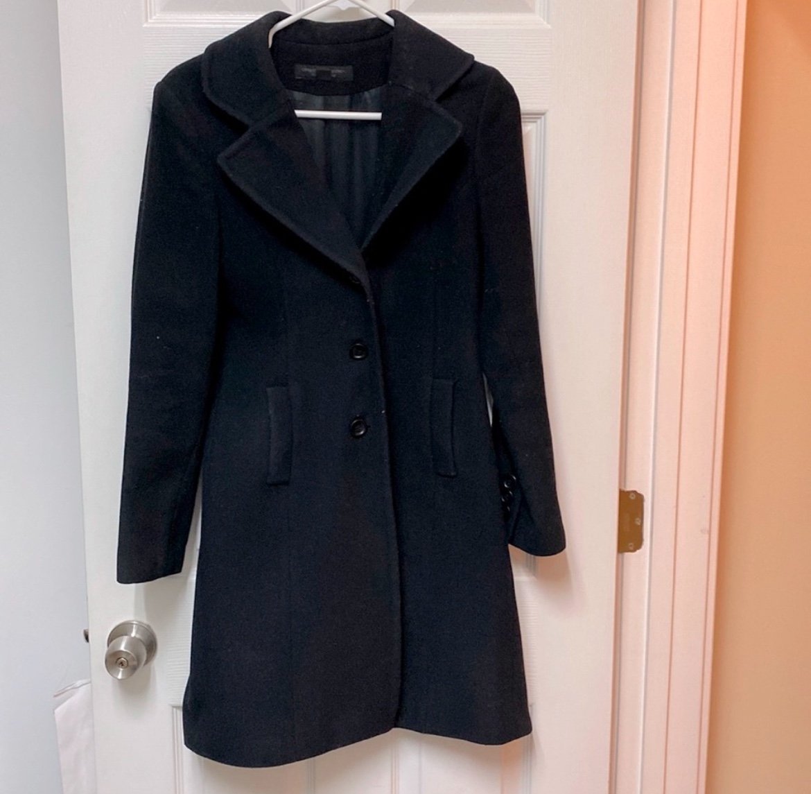 Express long black coat