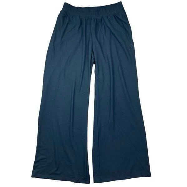 Peloton black wide leg waffle knit sweatpants