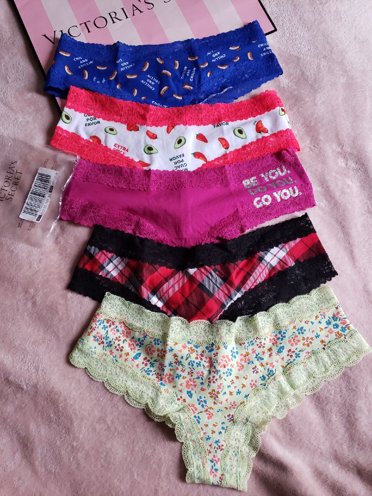 Pink Cheekster Cotton-Lace sz-Xl