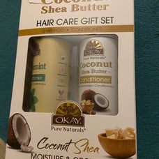 OKAY Pure Naturals COCONUT & SHEA / Pepermint Hair CARE 2pc GIFT SET.
