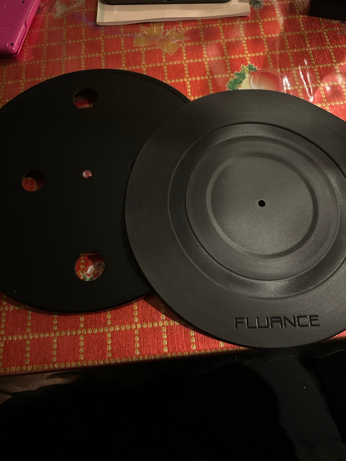 Fluance aluminum platter with the rubber mat