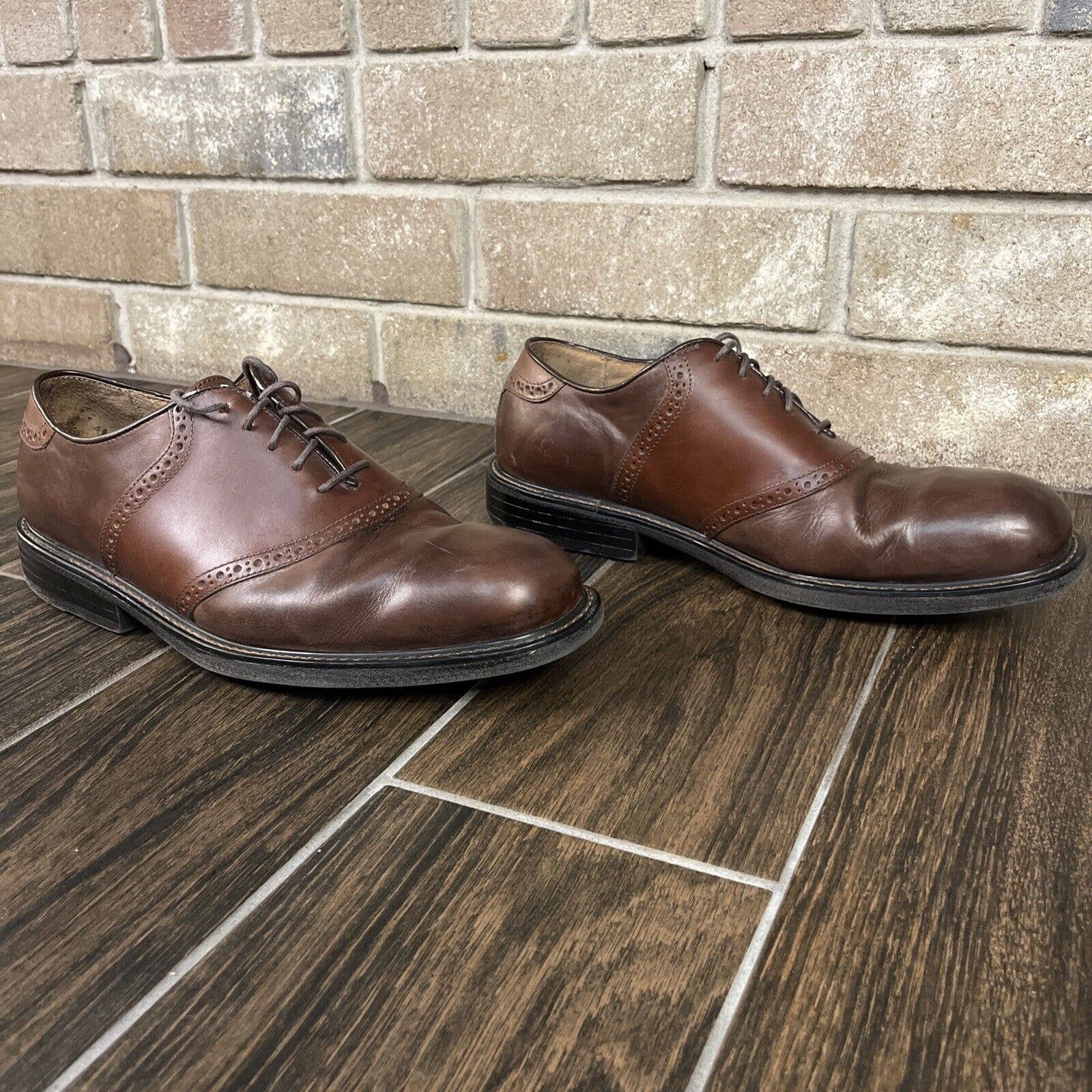 Mens 12 Florsheim Brown Lace Leather Oxford 11058-02 N7 Dress Shoes ￼