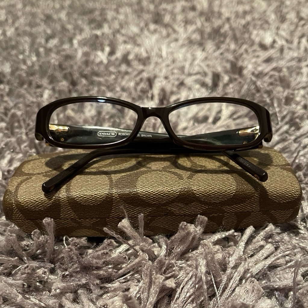 Coach Roberta glasses frames and case.