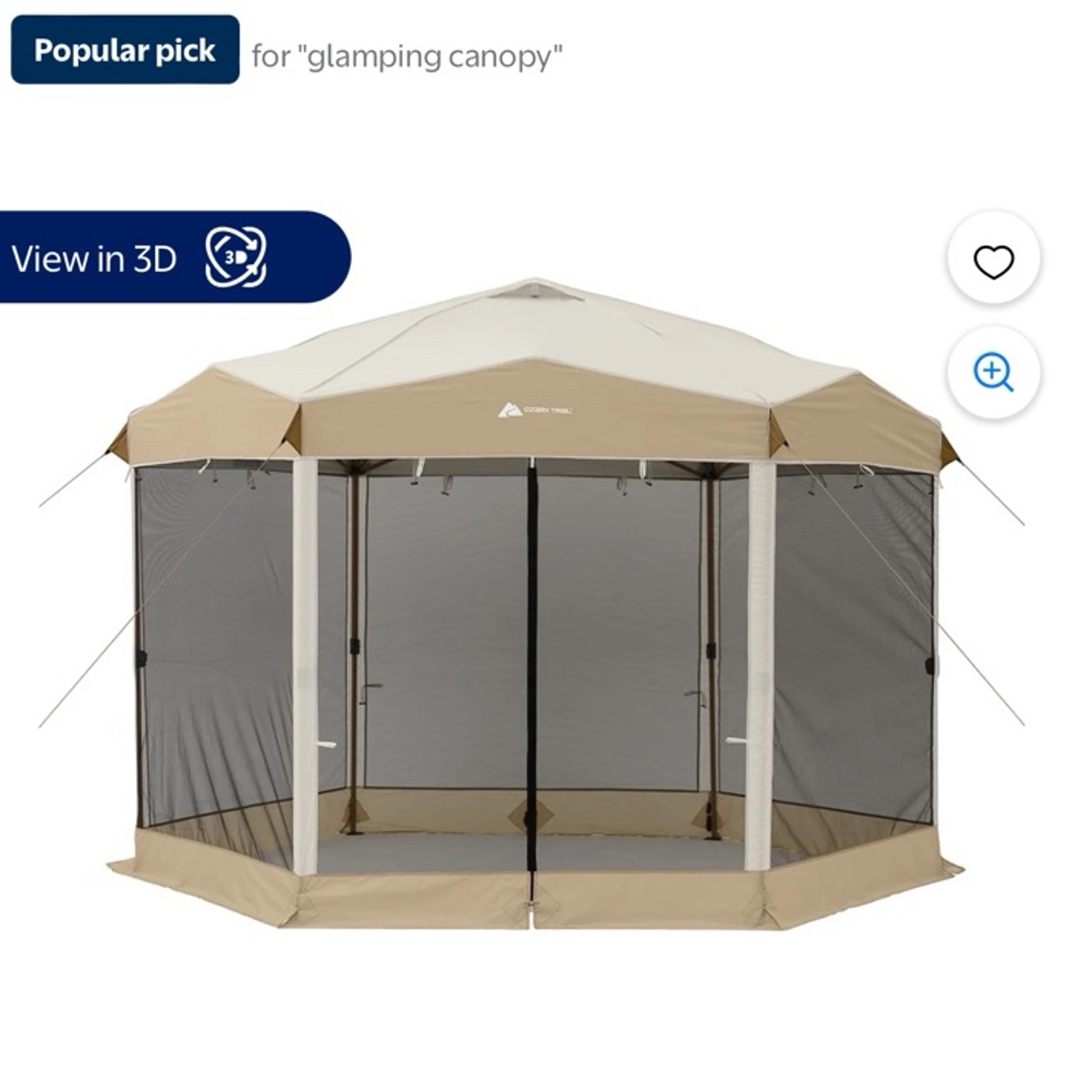 Ozark trail 12' x 10' Glamping Hexagon Lighted Canopy
