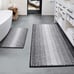 Bathroom Rugs and Mats Sets, 2 Piece Black