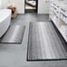 Bathroom Rugs and Mats Sets, 2 Piece Black