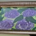 Handmade Framed Art Painting Purple Roses Flowers on Paper 8x10 inches