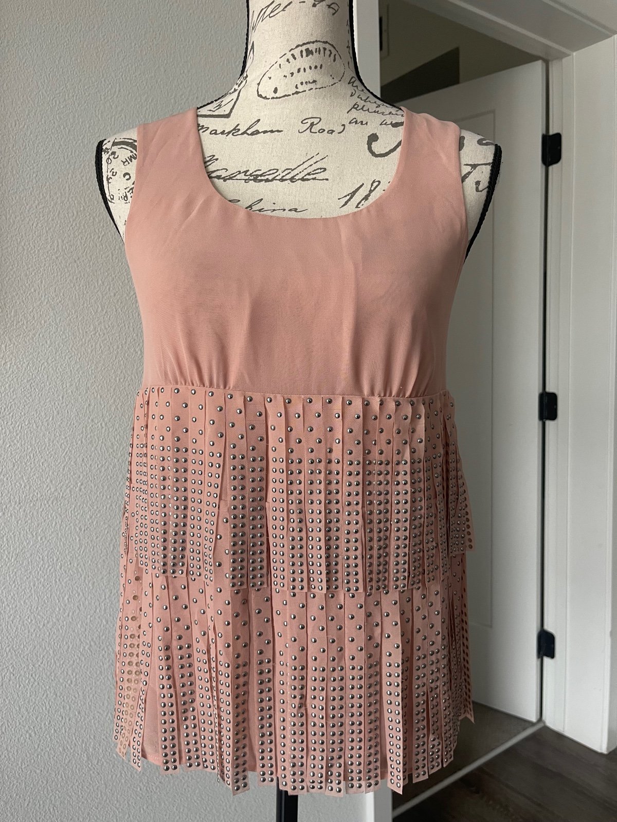 Philosophy di Alberta Ferretti Women’s Sleeveless Tank Top Size 2 Peach Pink