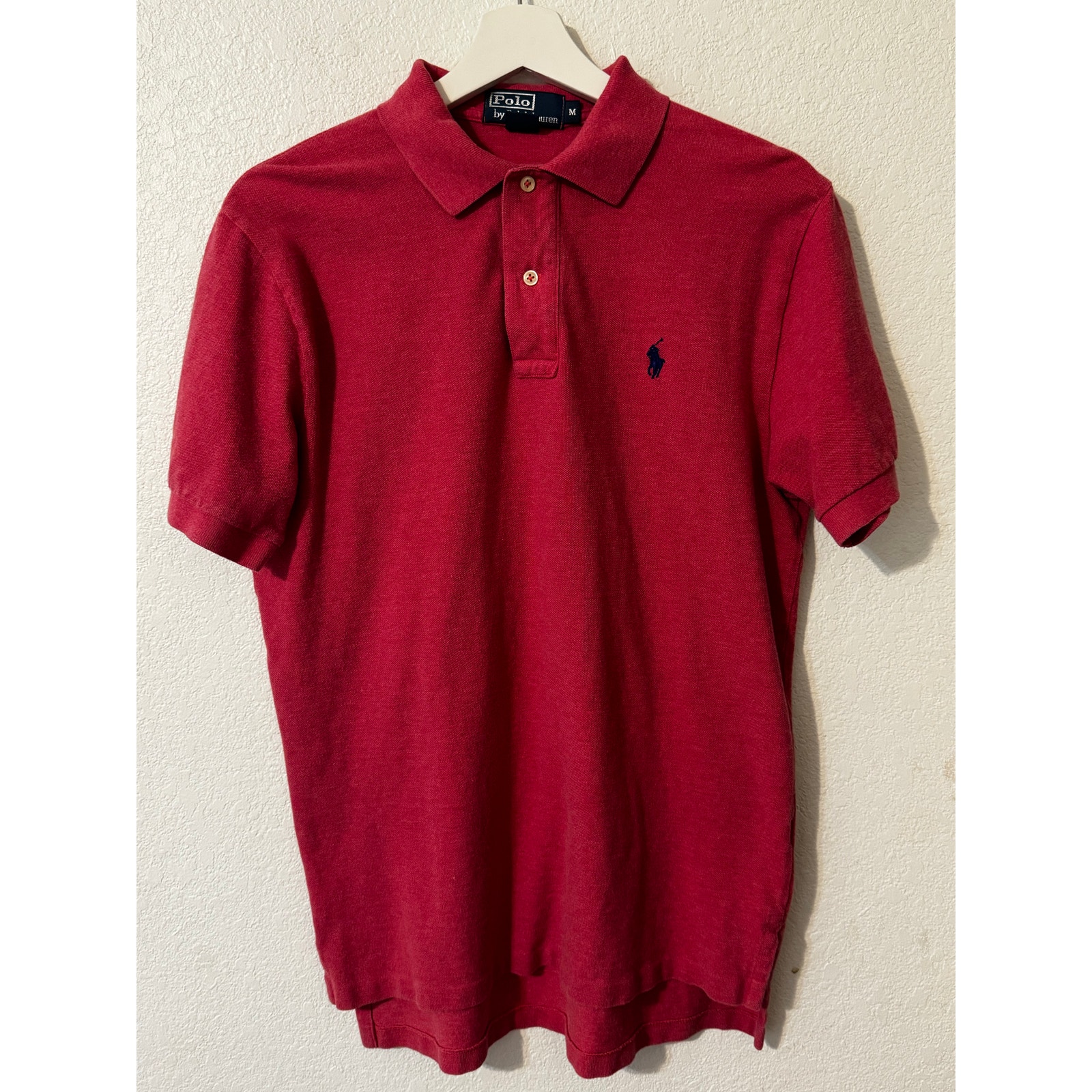 Ralph Lauren Men's Short Sleeve Polo Heather Red Size Medium