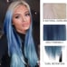 Lace front blonde ombré blue wig.