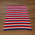 Vintage Handmade Patriotic Afghan Red White And Blue