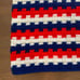 Vintage Handmade Patriotic Afghan Red White And Blue