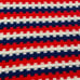 Vintage Handmade Patriotic Afghan Red White And Blue