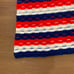 Vintage Handmade Patriotic Afghan Red White And Blue