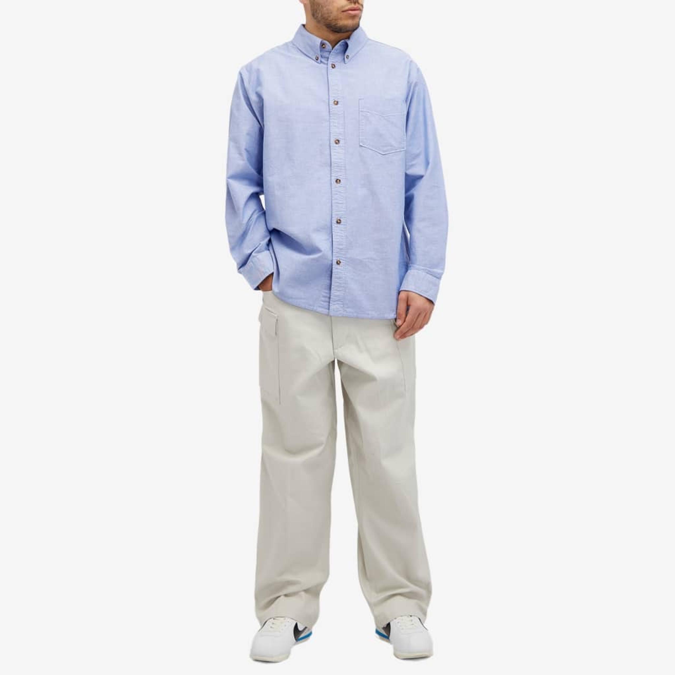 Nike Life Oxford Button Down Shirt Blue Men’s Size Large