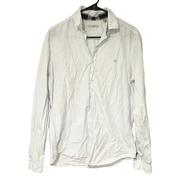 Burberry Brit Men’s Medium Cotton Striped Long Sleeve Button Up Dress Shirt