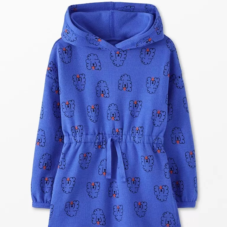 NWOT Hanna Andersson Hoodie Waffle Knit Dress 6-7Y/120