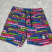 Psycho Bunny Swim Shorts Mens Small Tyrian Mesh Lined Trunks Beach Spellout