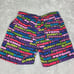 Psycho Bunny Swim Shorts Mens Small Tyrian Mesh Lined Trunks Beach Spellout