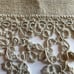 Antique Linen Dresser Scarf Table Runner Picot Scallop Hand Tatted Edges