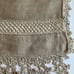 Antique Linen Dresser Scarf Table Runner Picot Scallop Hand Tatted Edges