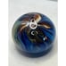 Art Glass Paperweight Signed Williams 1982 Vintage Multicolor
