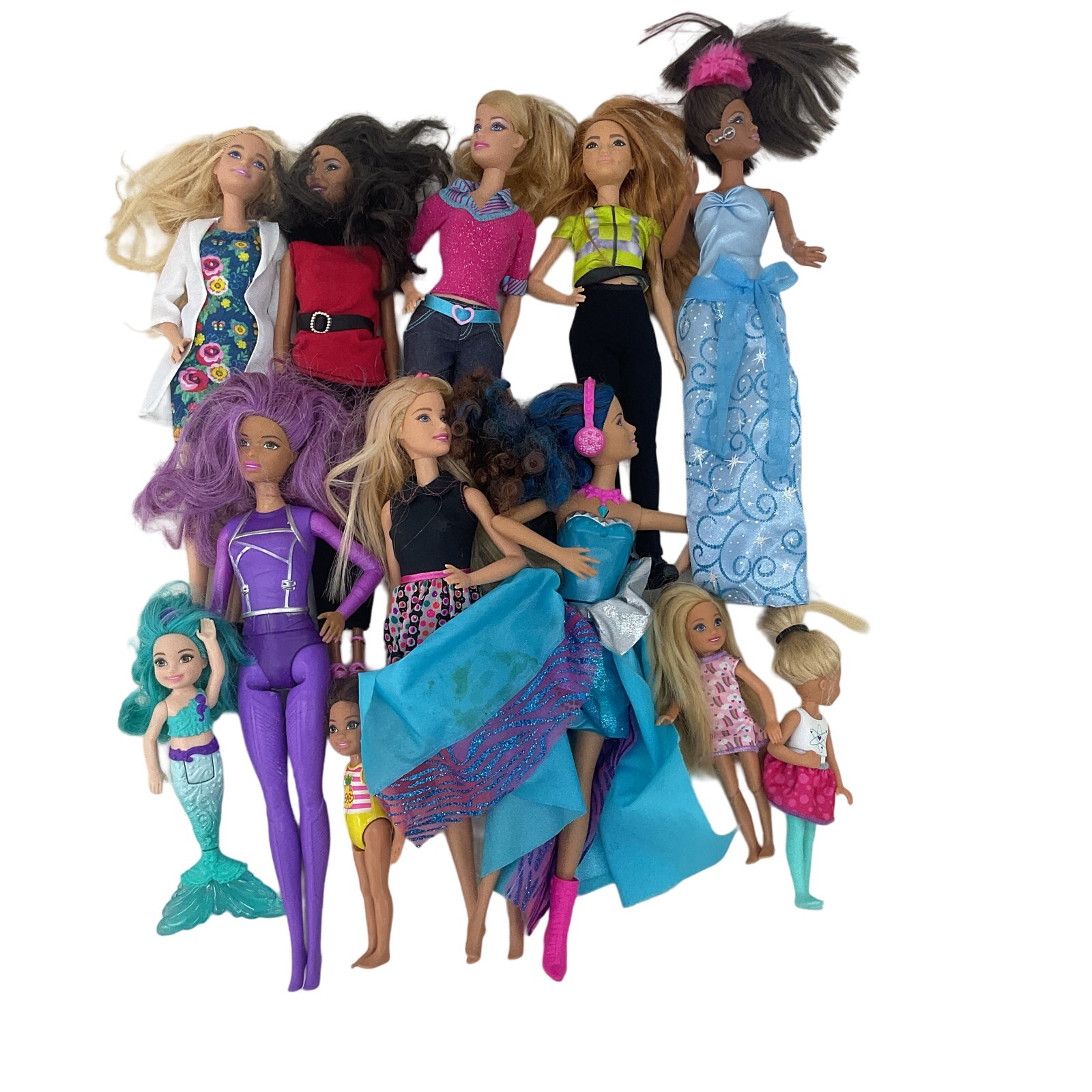 Loose Preowned LOT Mattel Barbie & Others Fashion Play Dolls