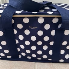 Kate Spade Navy & White Polka Dot Insulated Cooler NEW