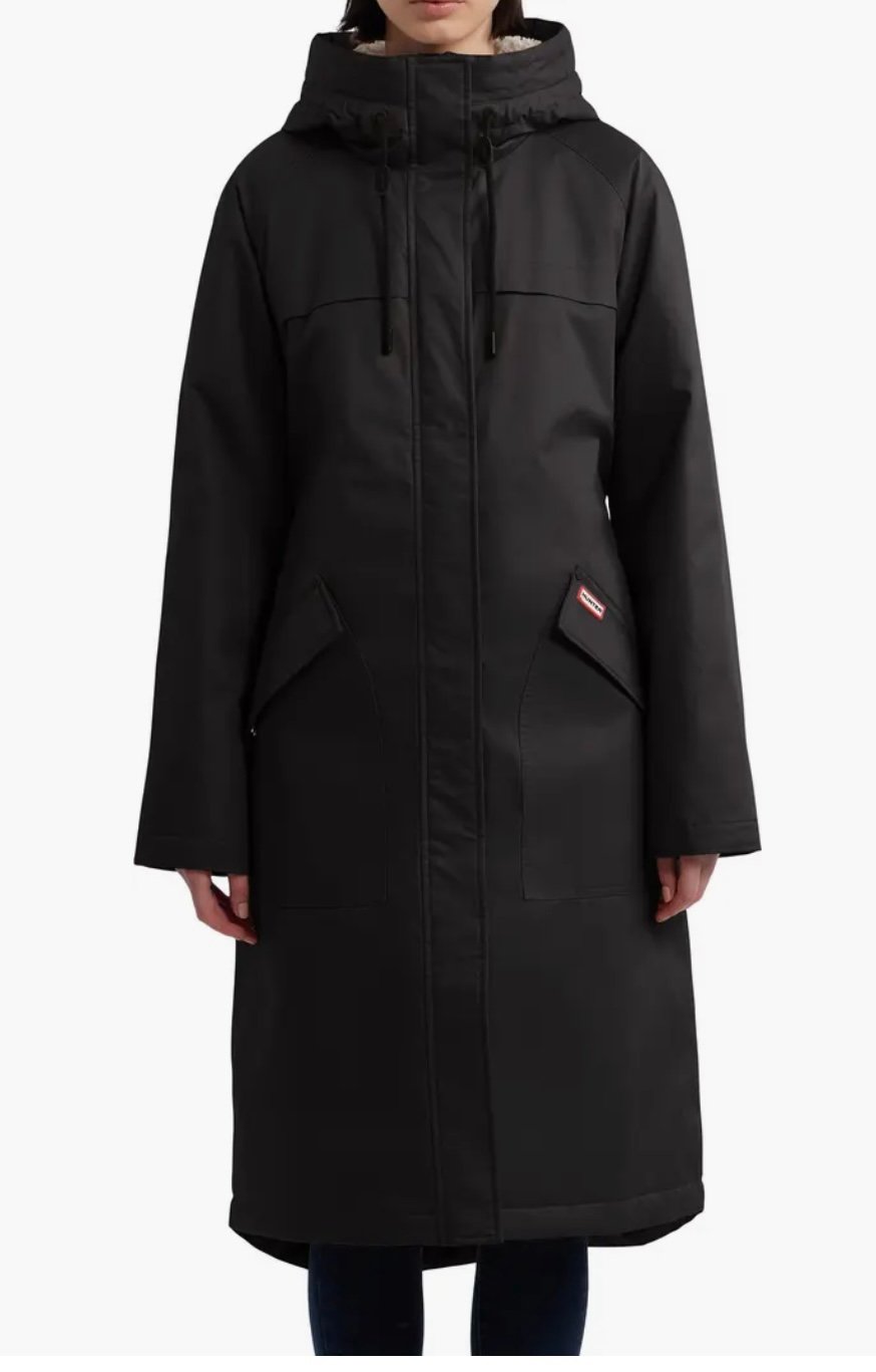 HUNTER Jane Canvas Long Padded Coat NWOT