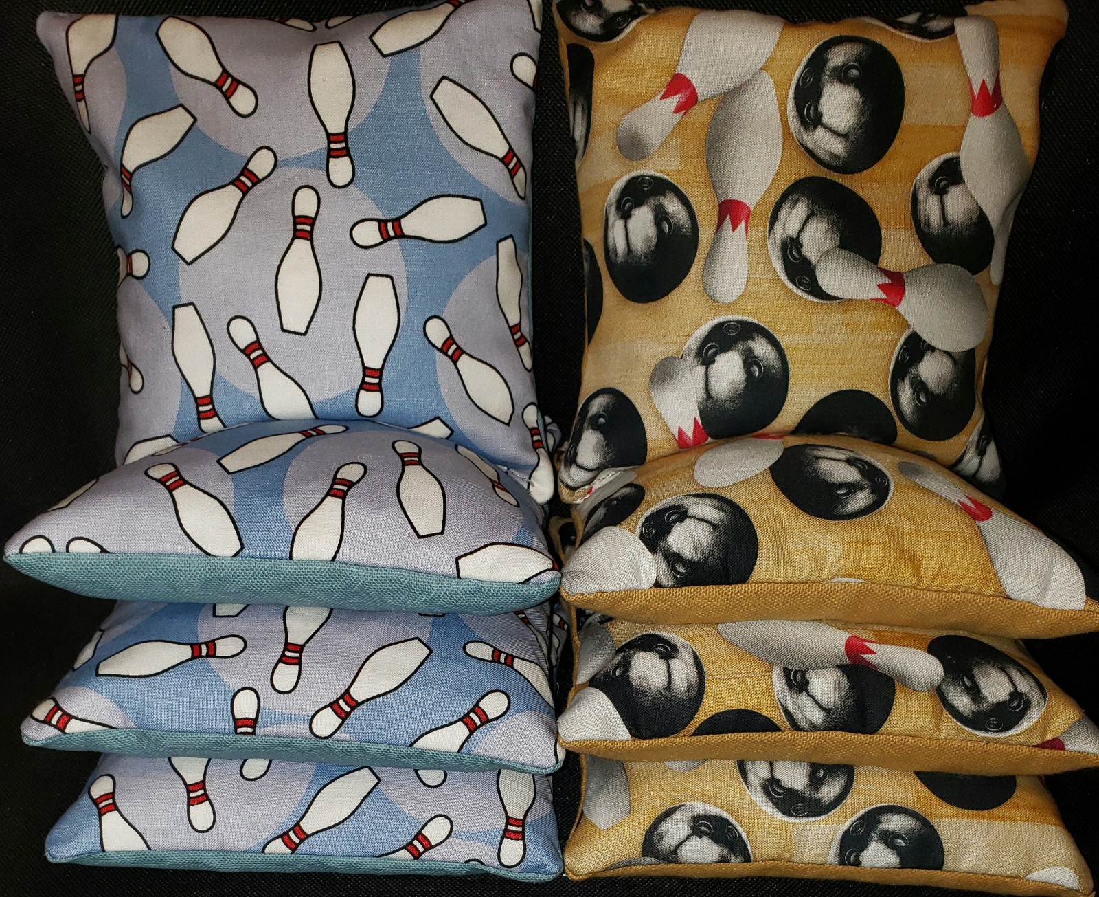 Set of 8 Bowling Cornhole Bean Bags FREE SHIPPING