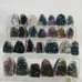 Mini rainbow druzy cut base set with stand