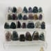 Mini rainbow druzy cut base set with stand