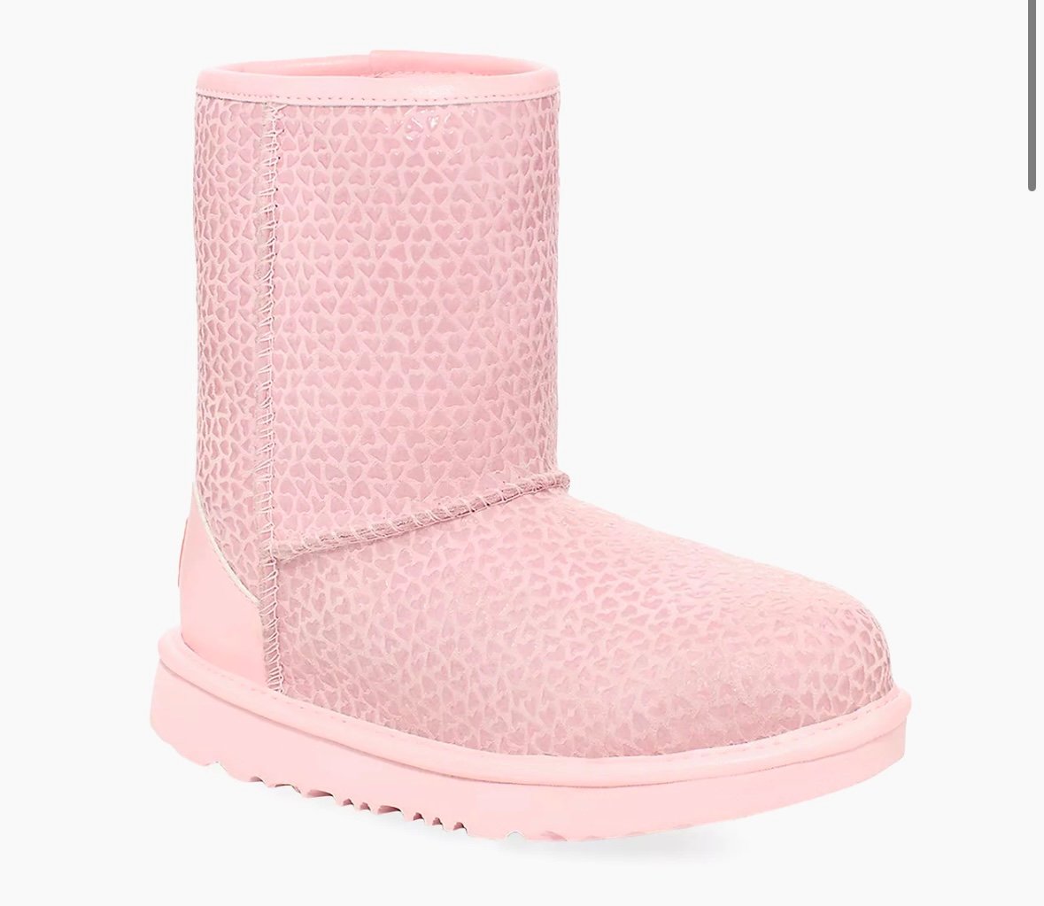Ugg kids pink heart boots