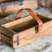 Antique Brick Mold with Handle Strap, Rustic Table Decor Basket