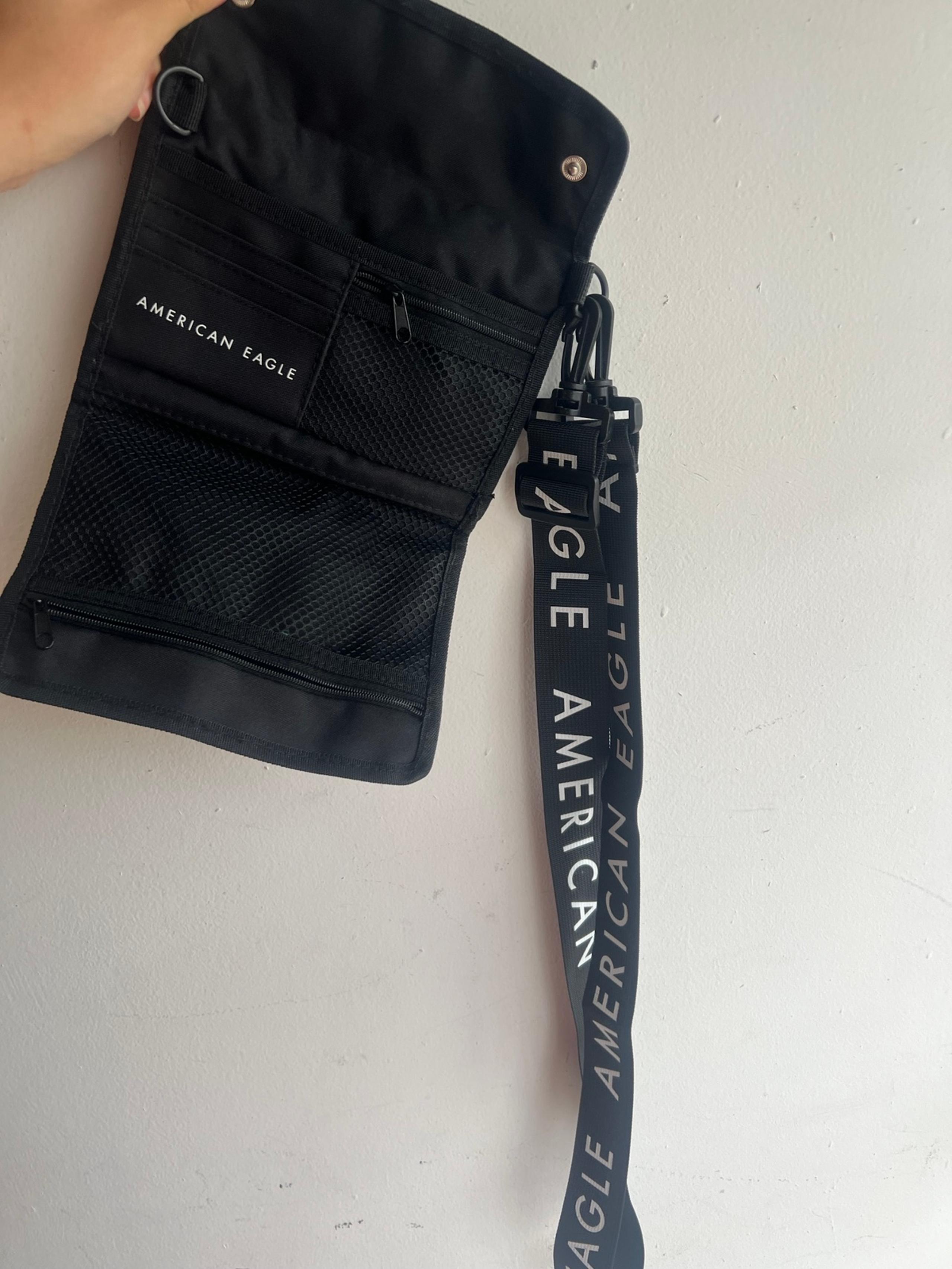 American Eagle Hanging Travel Jewelry Makeup Keeper Bag Plastic Crossbody