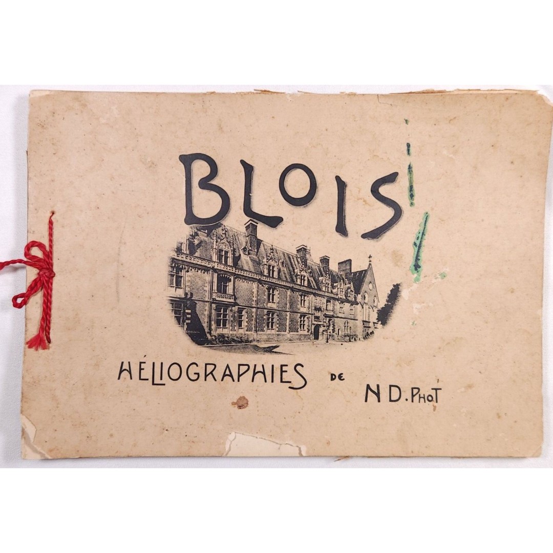 ~1900s Blois Heliographies De N.D. Phot France Tourist Photo Book Chateau Palace