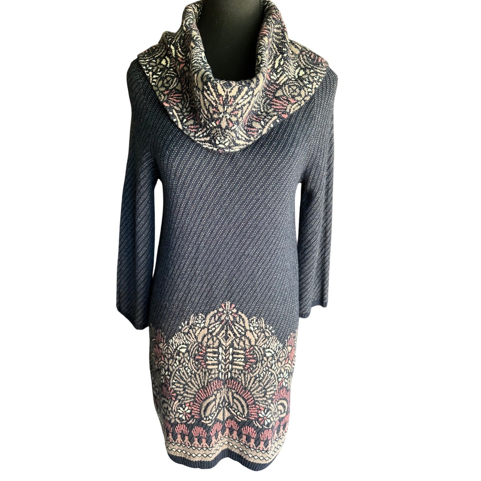 Athropologie Moth size S sweater dress cowl neck knee length