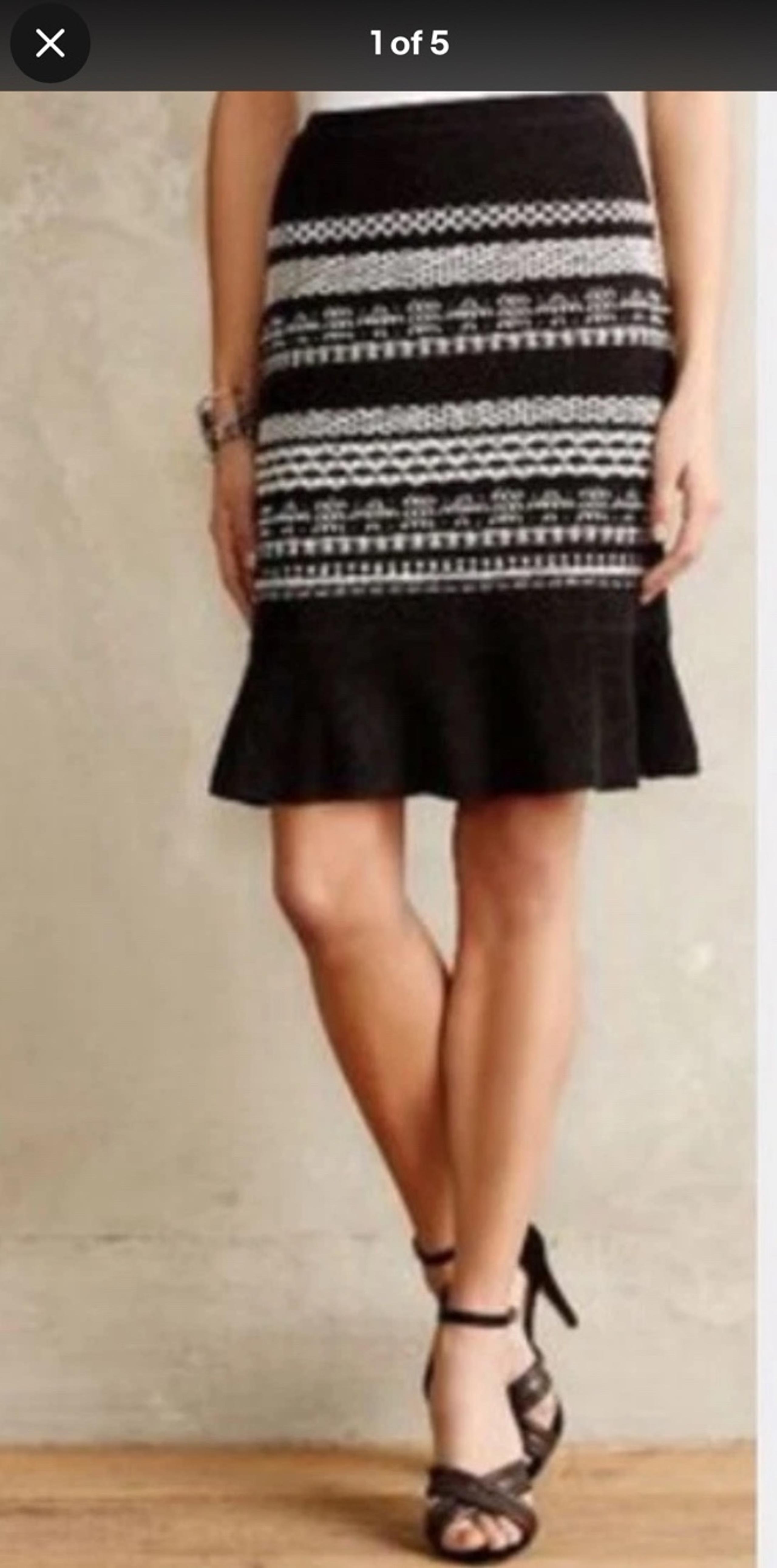 Anthropologie Mavis Knit Pencil Skirt By Moth