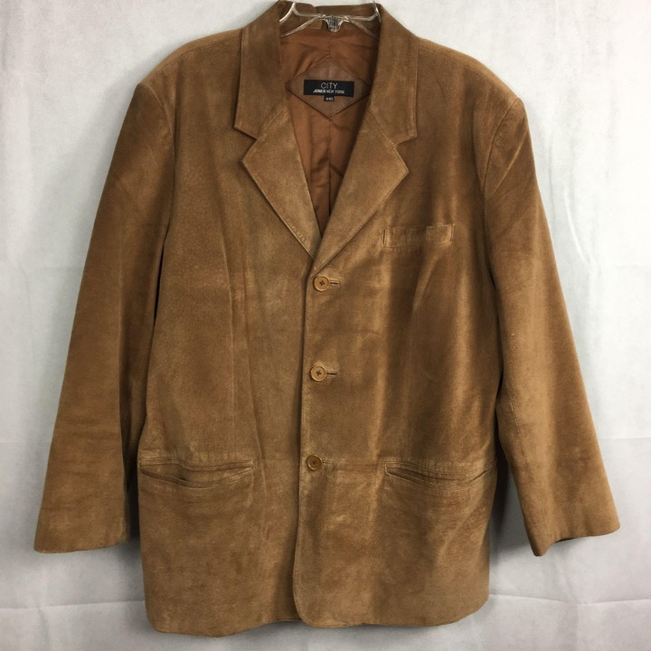 Vintage Suede Brown Sport Coat Sz 44S