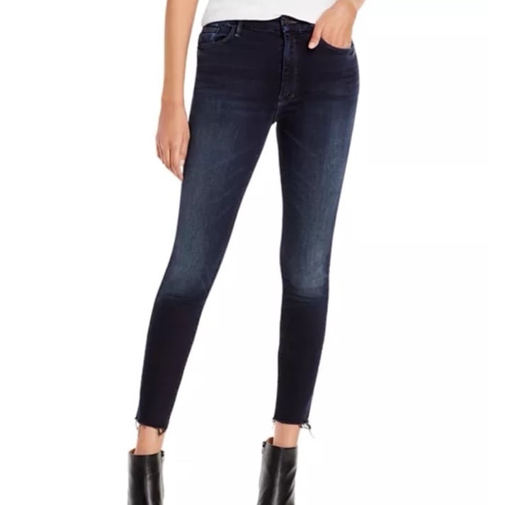 MOTHER jeans The Looker High-Rise Ankle Fray Skinny Jeans in Last Call 26