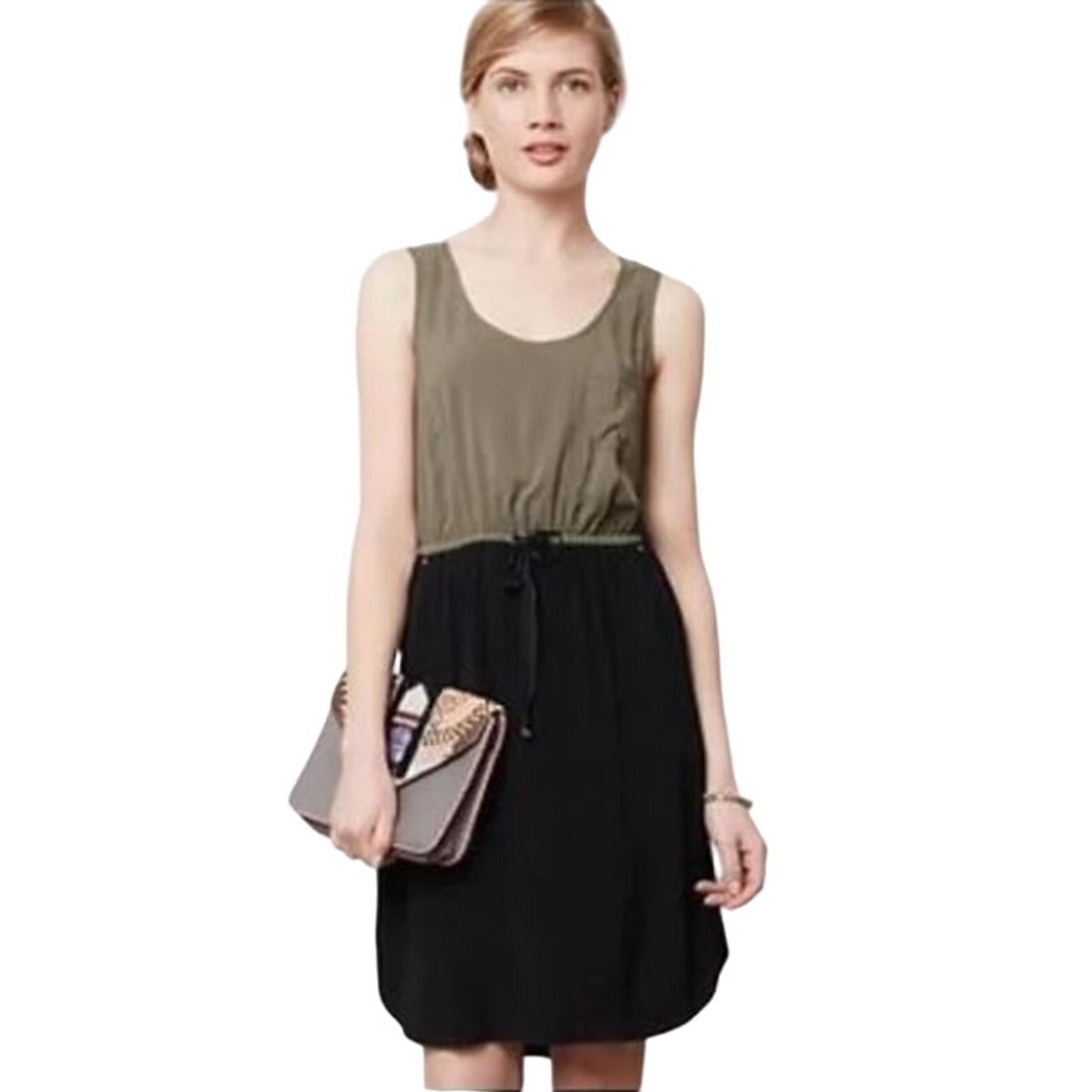 SALE Anthropologie Edme & Esyllte Freya Green Tank Dress With Pockets Small