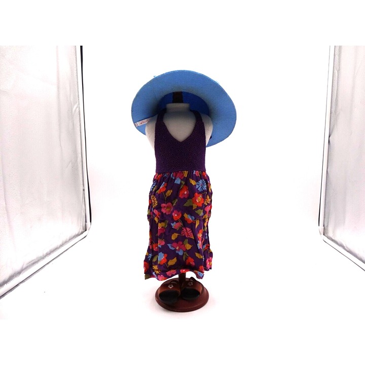 American Girl Julie's Birthday Outfit Dress Blue Hat and Shoes