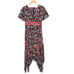 Boden Holly Hanky Hem Floral V Neck Short Sleeve A Line Midi Dress Size 4