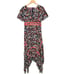 Boden Holly Hanky Hem Floral V Neck Short Sleeve A Line Midi Dress Size 4