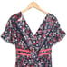 Boden Holly Hanky Hem Floral V Neck Short Sleeve A Line Midi Dress Size 4