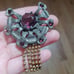 Vintage european cut crystal brooch