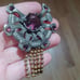 Vintage european cut crystal brooch